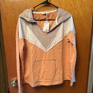 Colorblock Hoodie with Front Pocket